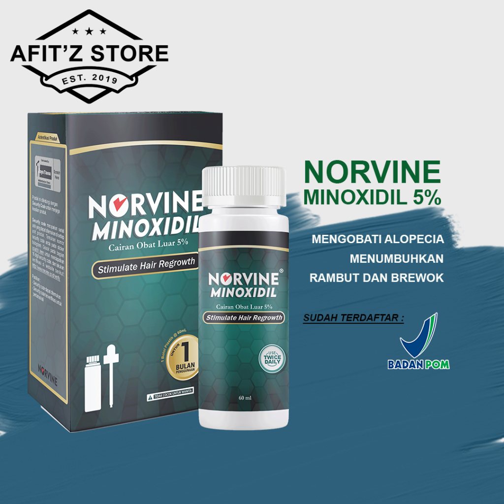 COD | Penumbuh Rambut/Brewok Minoxidil Norvine 5% Original