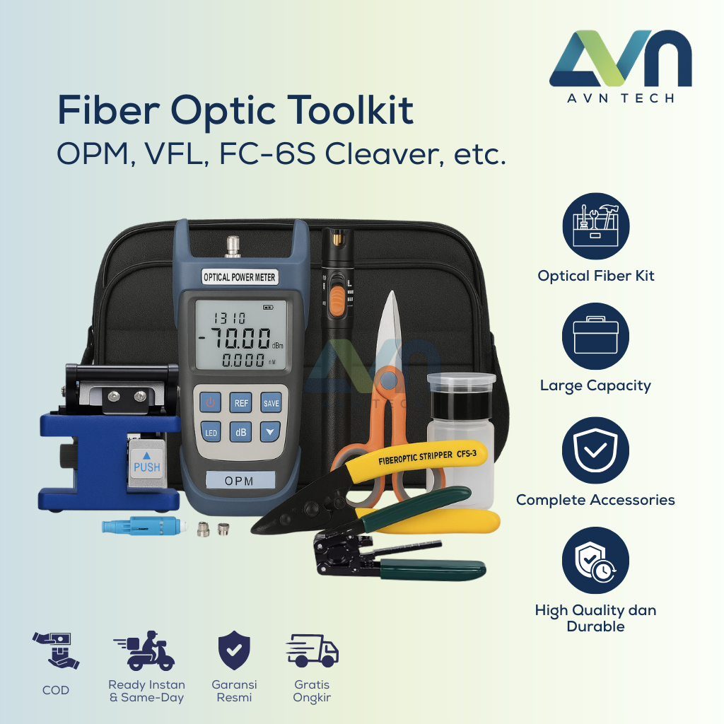 Optical Fiber Kit FTTH Tool Kit 1 Set Tool set Toolkit FO Fiber Optik