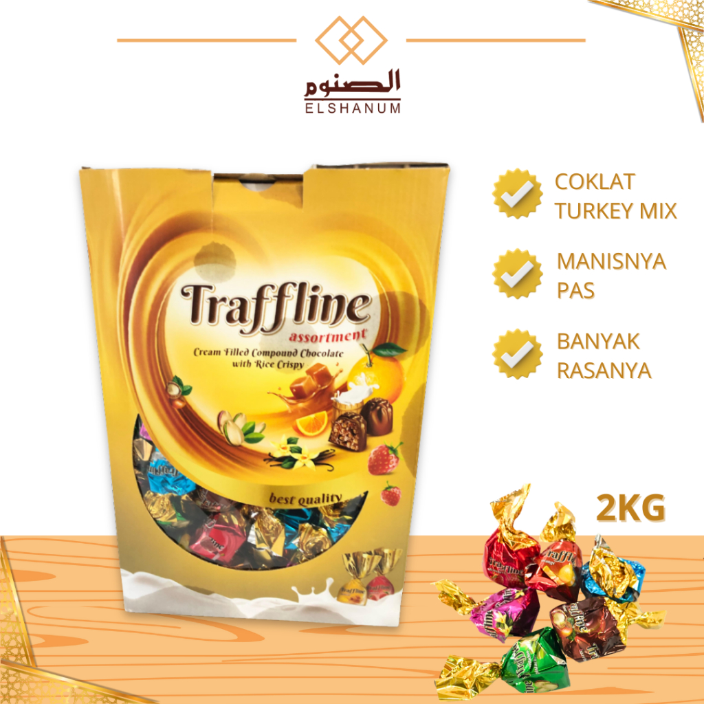

Coklat Traffline / Coklat Arab / Cokelat Turkey Traffline / Coklat Rasa Mix/Oleh - oleh Haji & Umroh