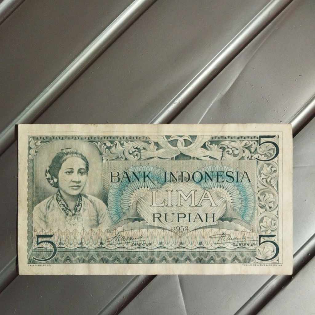 5 rupiah ibu Kartini seri budaya thn 1952 asli bagus