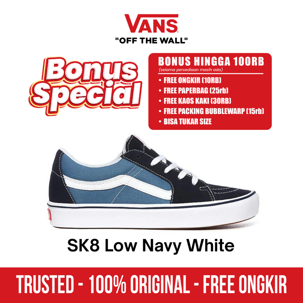 (SALE) SK8Low Navy White Original BNIB
