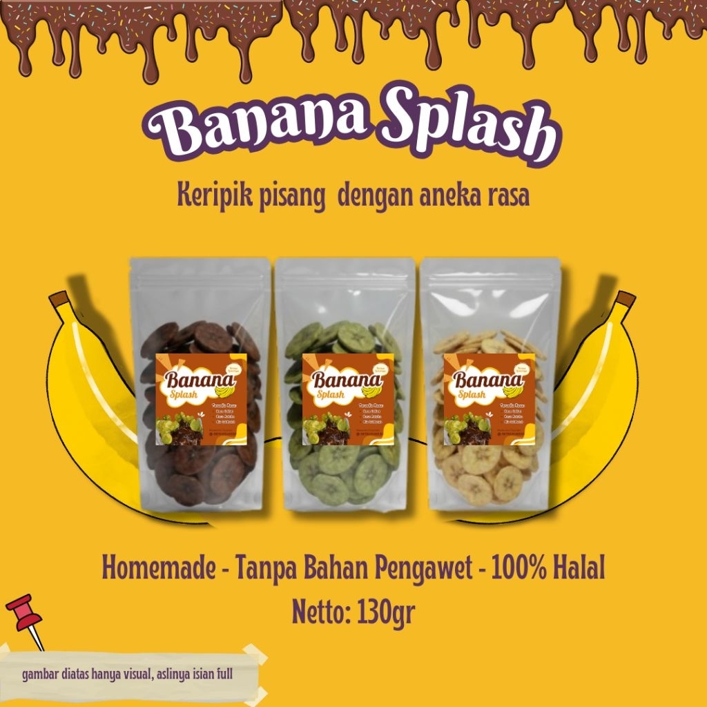 

BANANA SPLASH 125GR KERIPIK PISANG LUMER