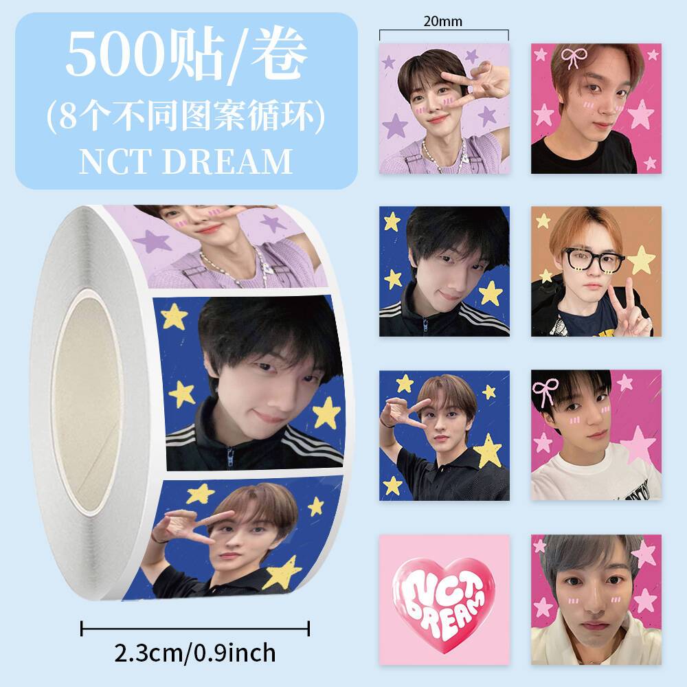 NCT DREAM 500 PCS STICKER ROLL KPOP mail stiker deco freebies kpop korea