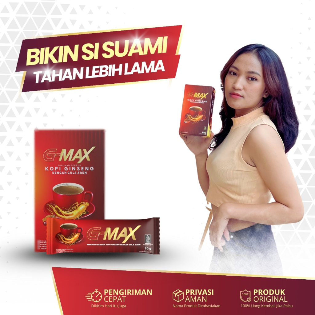 

G-MAX Kopi Ginseng Gula Aren Original Ecer 1 Sachet