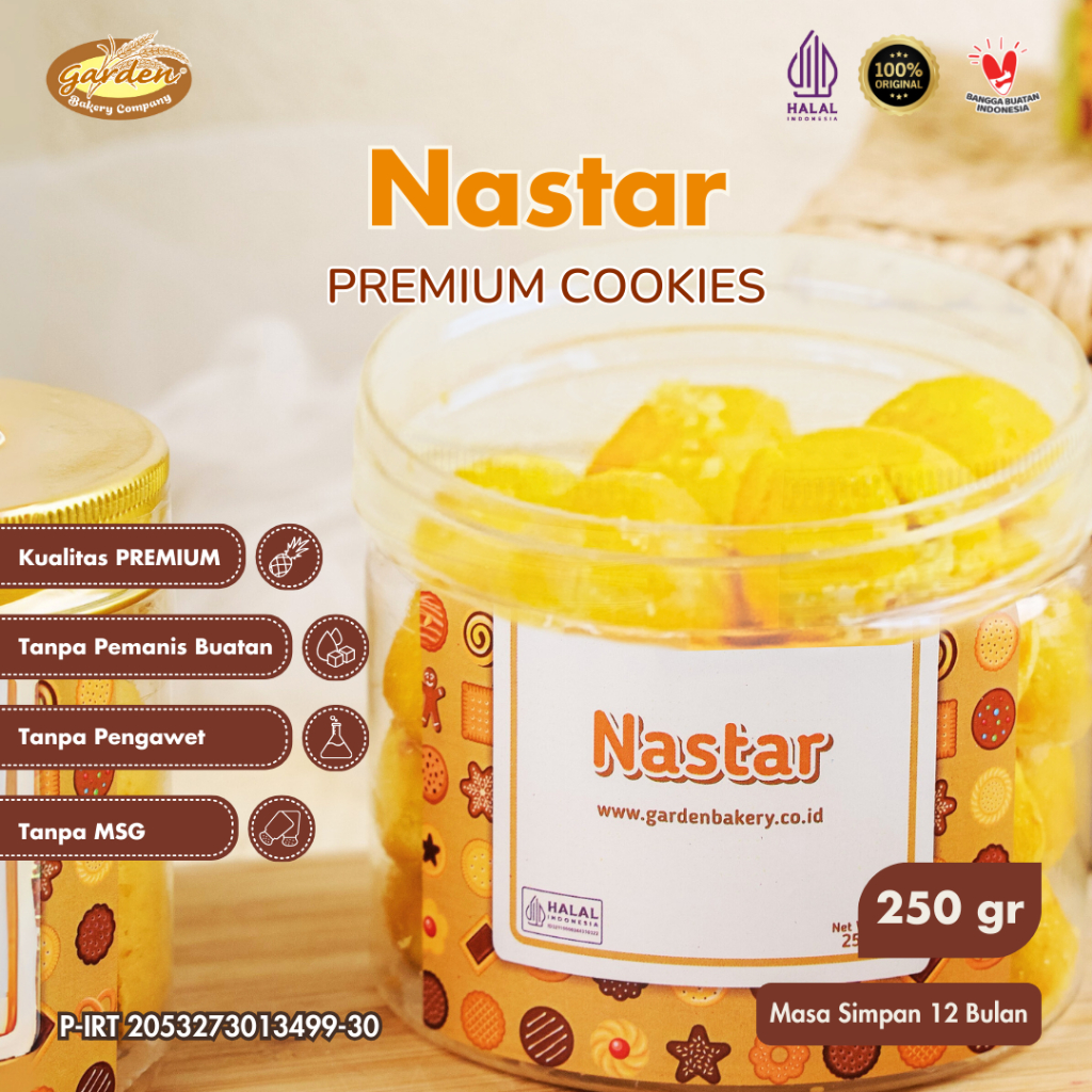

[PROMO MERDEKA] Garden Bakery - Nastar Premium Cookies 250gr Kue Kering Cemilan Makanan Lebaran
