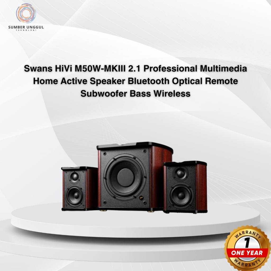 Swans HiVi M50W-MKIII 2.1 Professional Multimedia Home Active Speaker Bluetooth Optical Remote Subwo