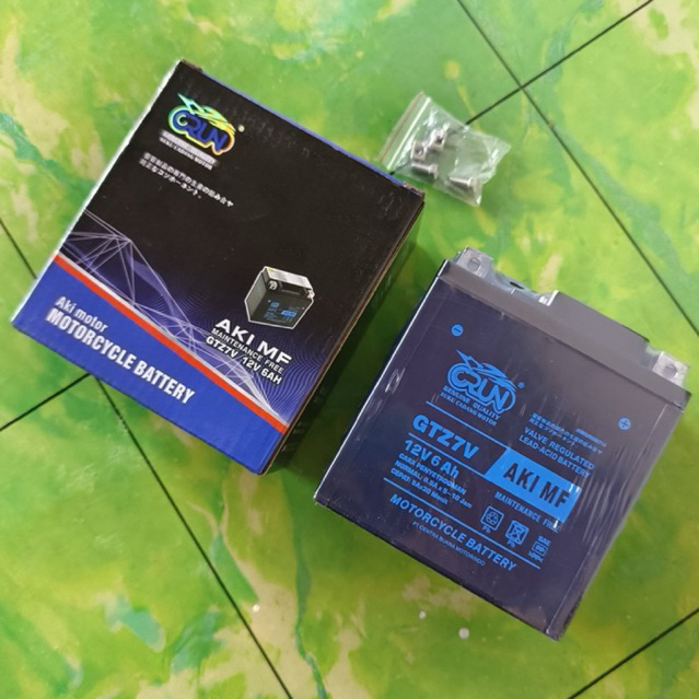 Baterai Aki Motor CRUN GTZ6V GTZ7V 12V 6Ah Ampere Yamaha Nmax Aerox Lexy YTZ7V