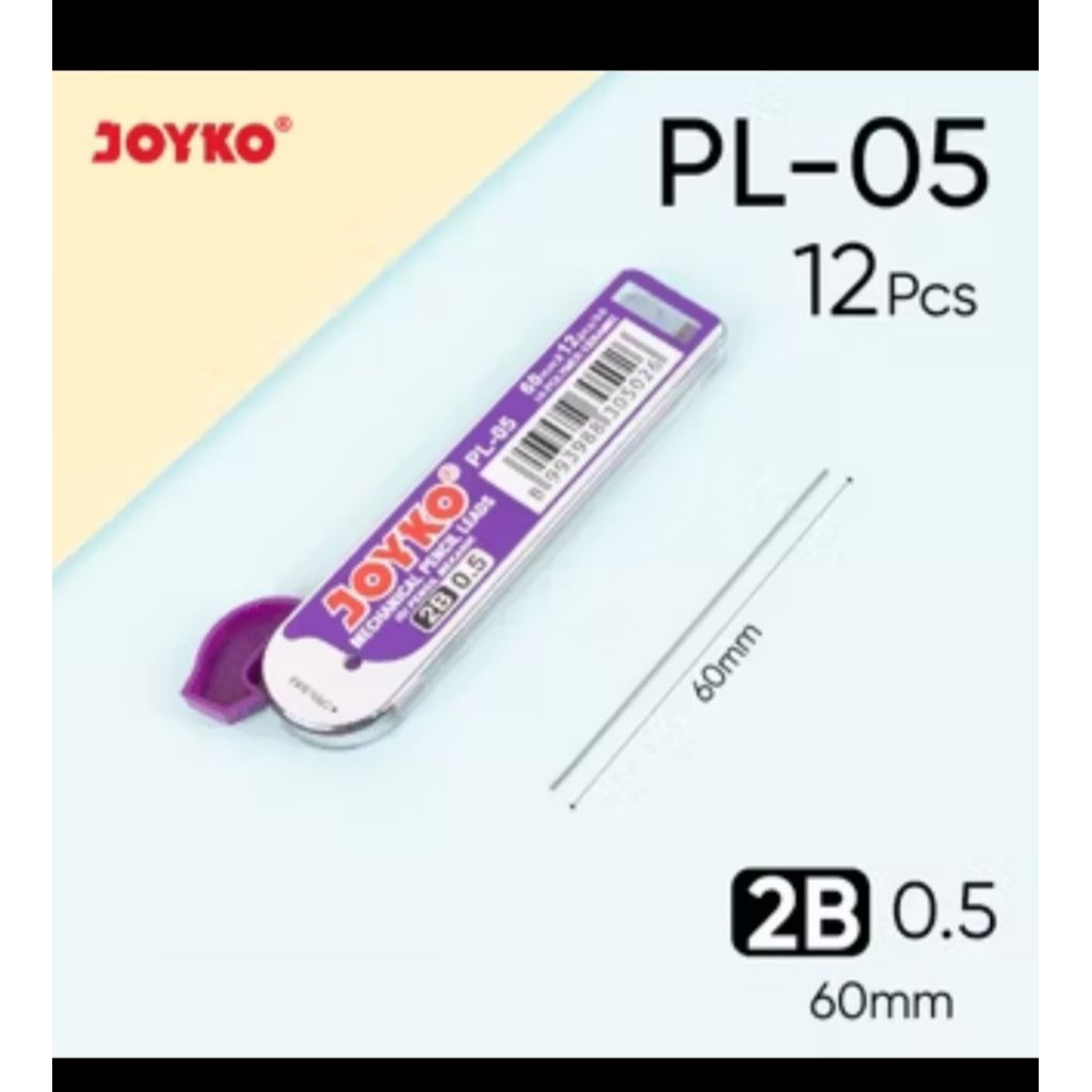 

JOYKO PENCIL LEAD isi pensil mekanik PL-05 isi 12 . 2B 0.5