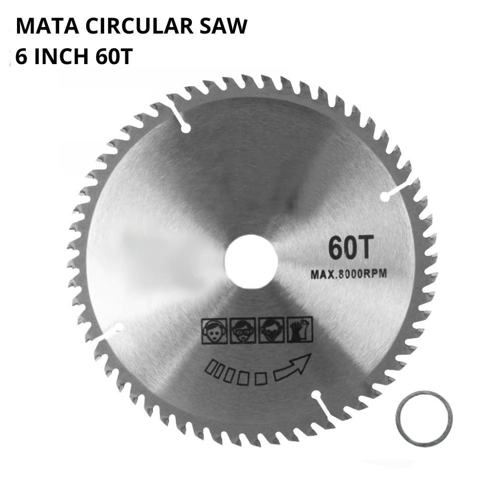 Mata Potong Circular Saw untuk Belah Kayu 6 Inch 60T Mata Gergaji Gerinda