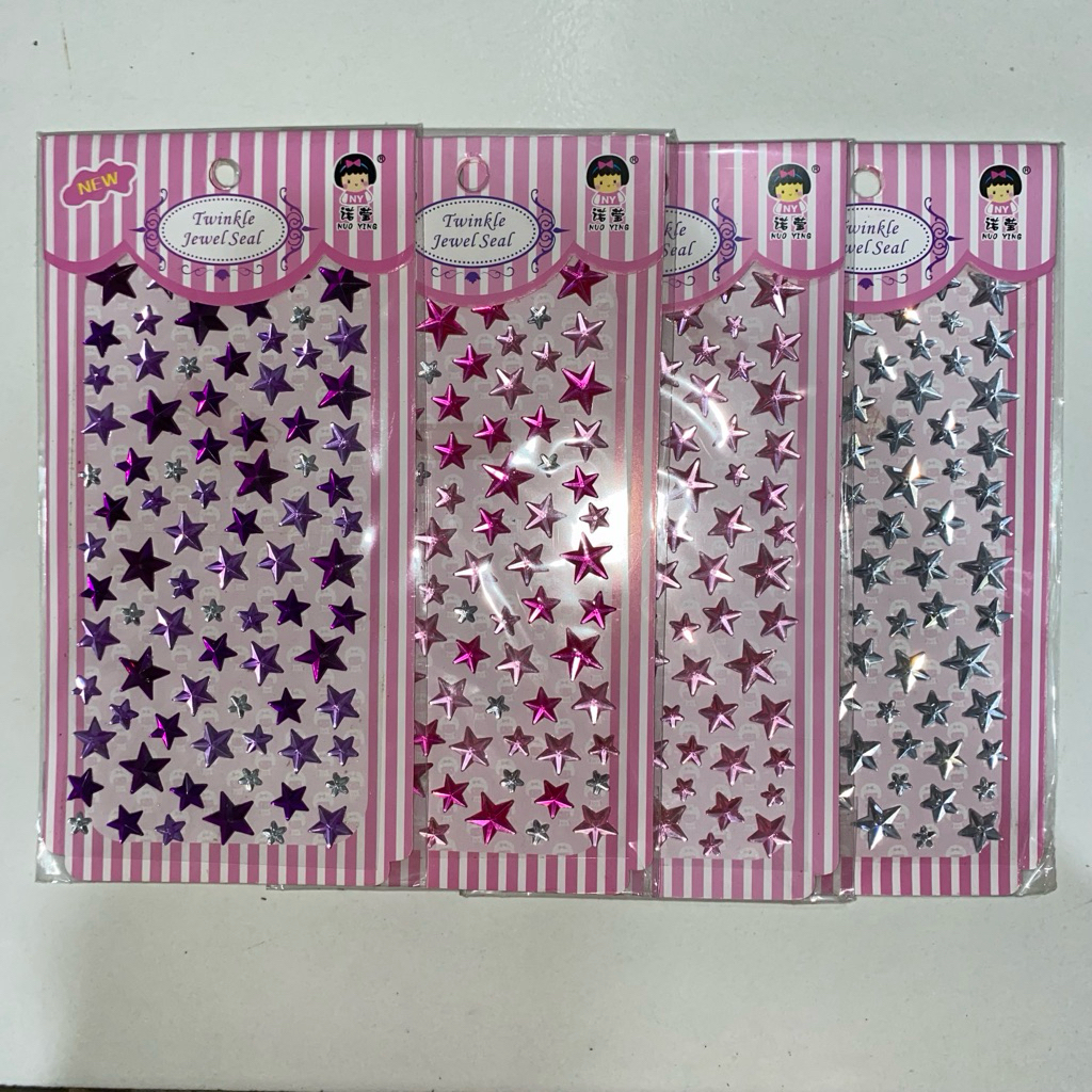 

Sticker timbul bintang warna stiker (SEALED)