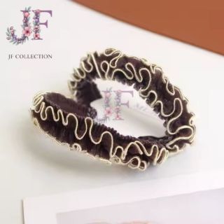 JF Collection - Scrunchie Rambut Ruffle Elegan - Aksesoris Rambut Wanita