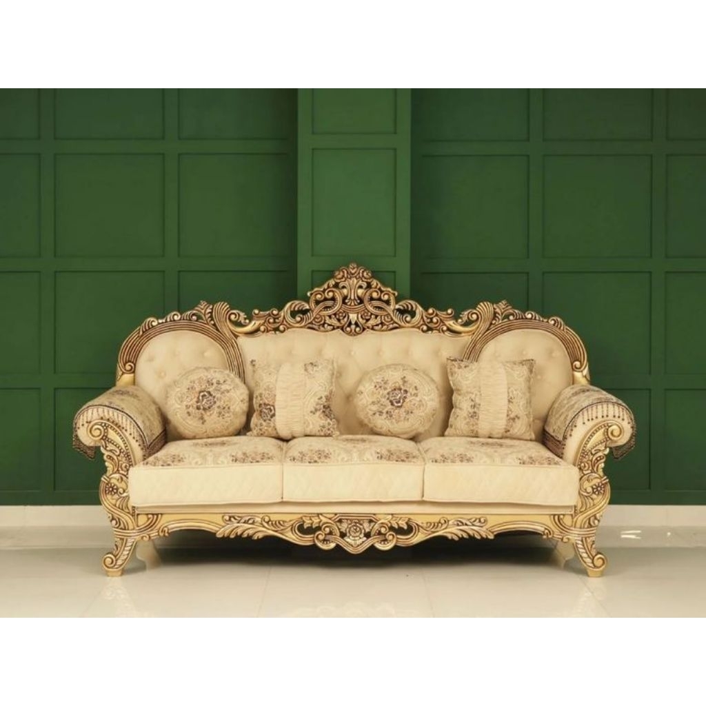 Sofa Ukir Kayu Jati / Kursi Sofa Tamu Kayu Jati Mewah