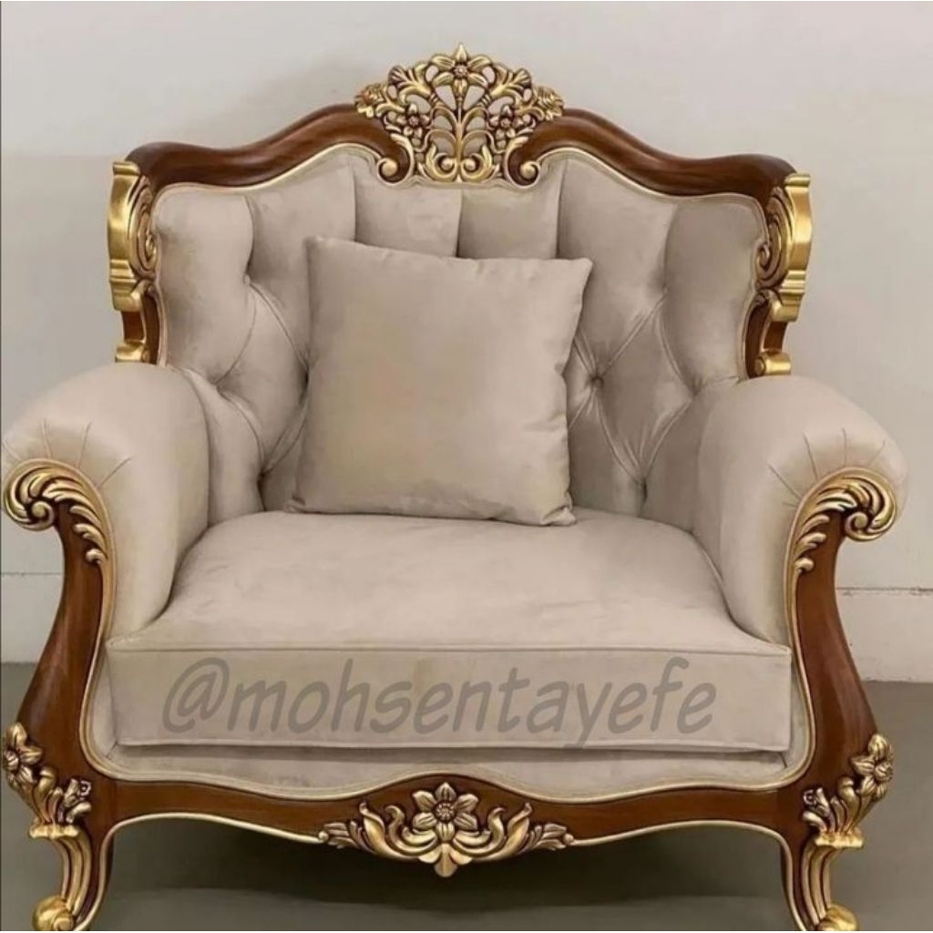 Sofa Ukir Kayu Jati / Kursi Sofa Tamu Kayu Jati Mewah