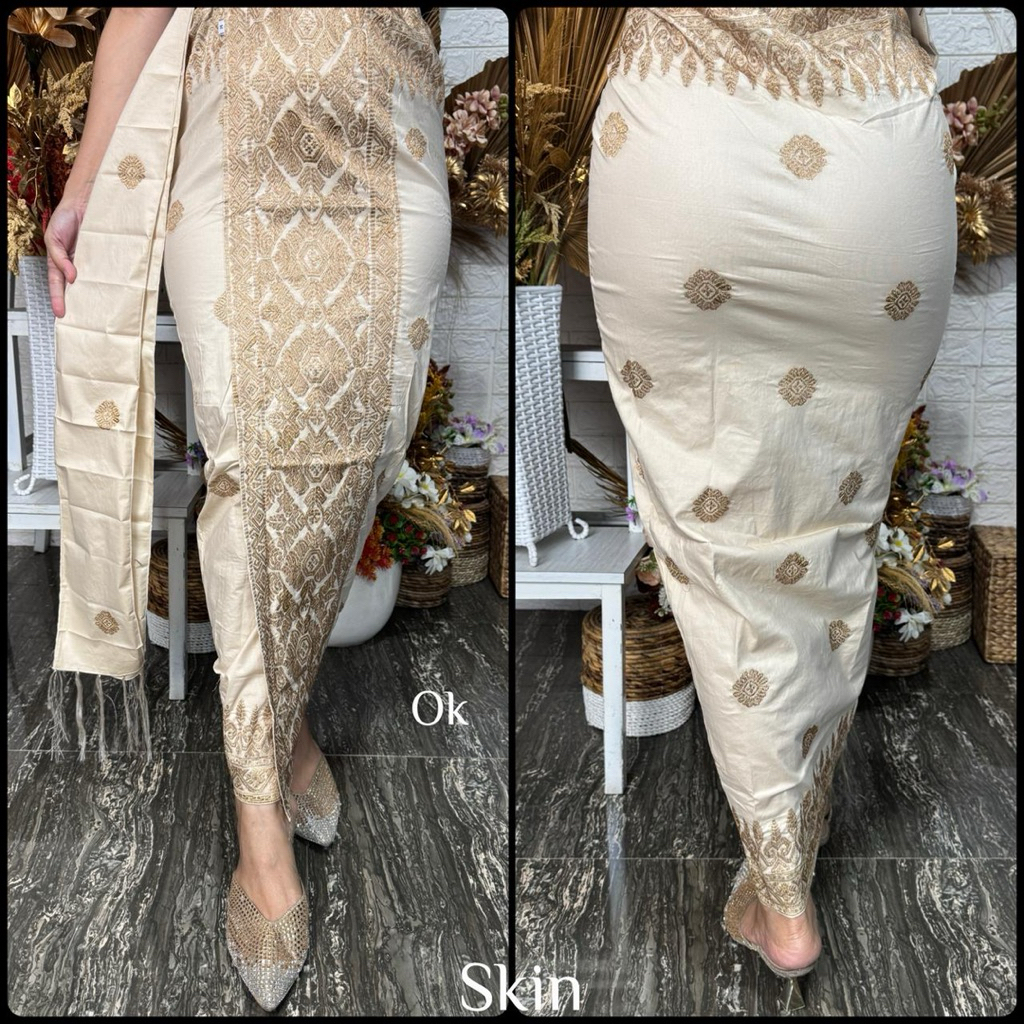 Kamen jadi bordir strait tumpal wajik set selendang || kanabali kebaya || kamen bali || kamen jadi s