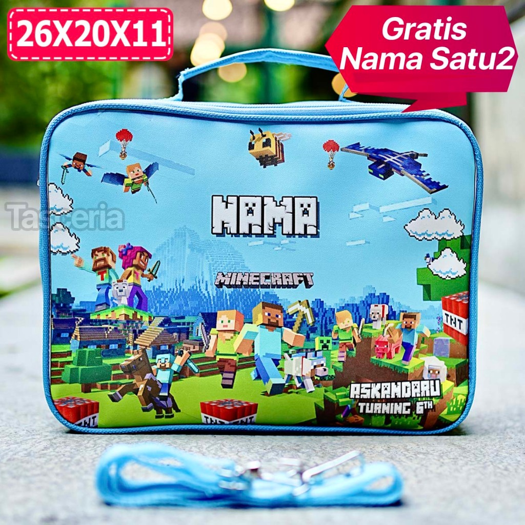 

Tas Selempang Anak Perempuan Custom Minecraft