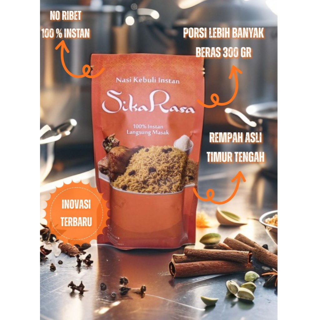 

Nasi Kebuli Instan 300gr Sikarasa – Bumbu Langsung Masak, Anti Ribet, Bonus Kismis - TERMURAH