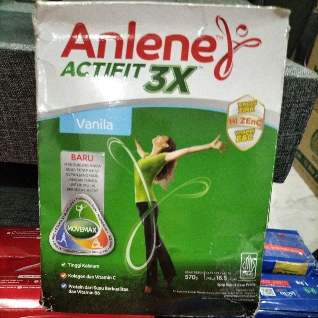 

PROMO CUCI GUDANG! ANLENE ACTIFIT 3X 570gr. kotak PENYOK. Paling Murah