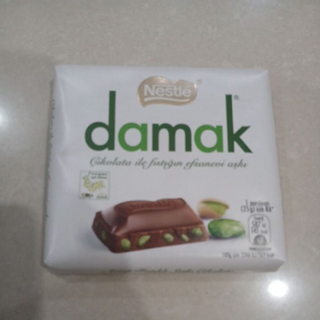 

Coklat Turki Pistachio Damak 60 Gram exp Des 25