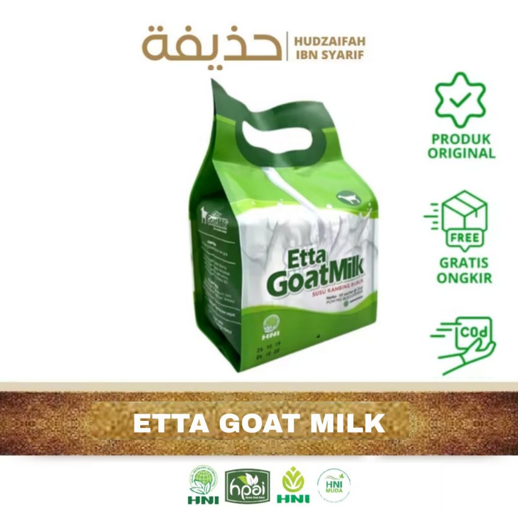 

ETTA GOAT MILK HNI HPAI ORIGINAL SUSU KAMBING ETTAWA BUBUK ORIGINAL
