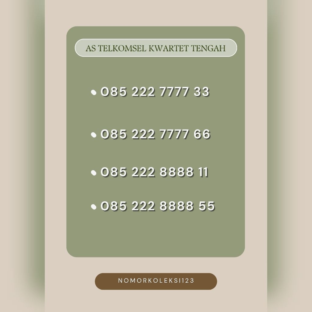 nomor cantik telkomsel kwartet nomor cantik as