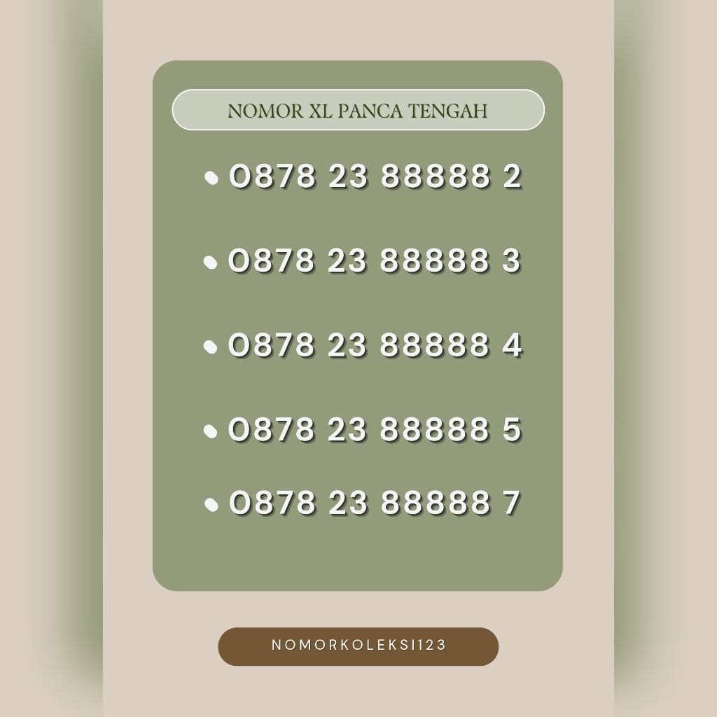 Nomor cantik xl 88888 rapi nomor xl panca 8 murah