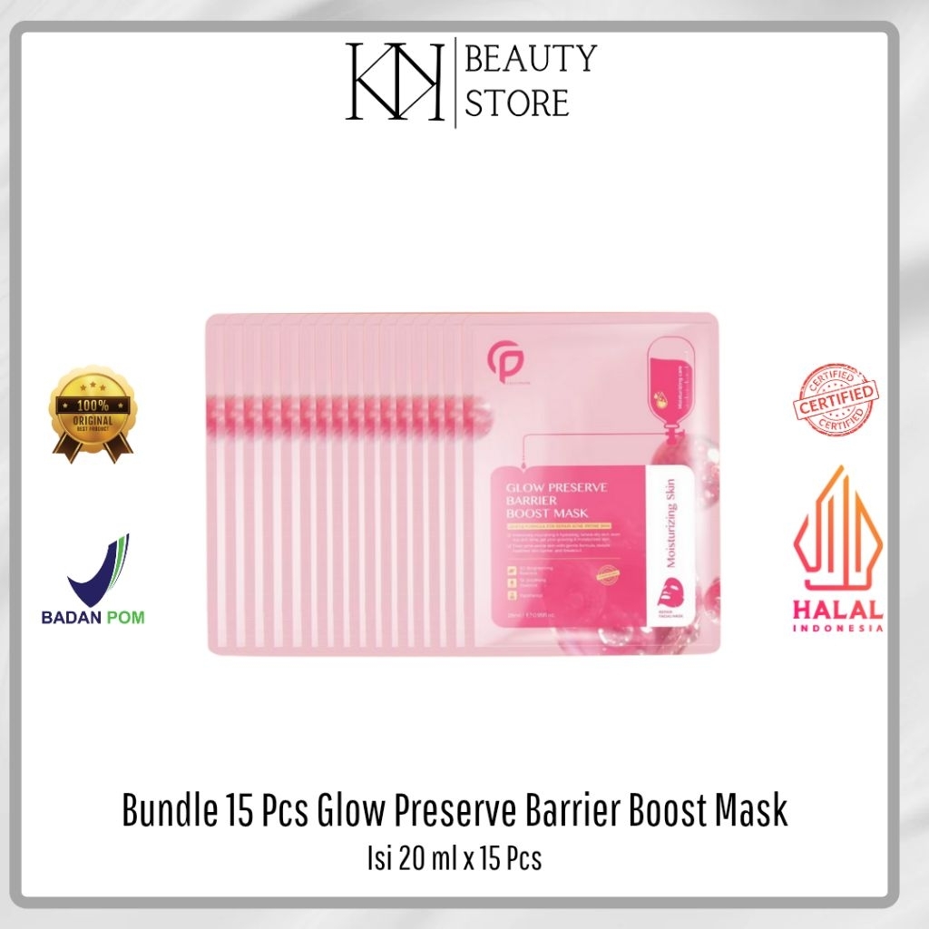(READY STOCK) BUNDLE 15 PCS CELO GLOW PRESERVE BARRIER BOOST MASK ISI 20 ML - celo.beaute - celobeau