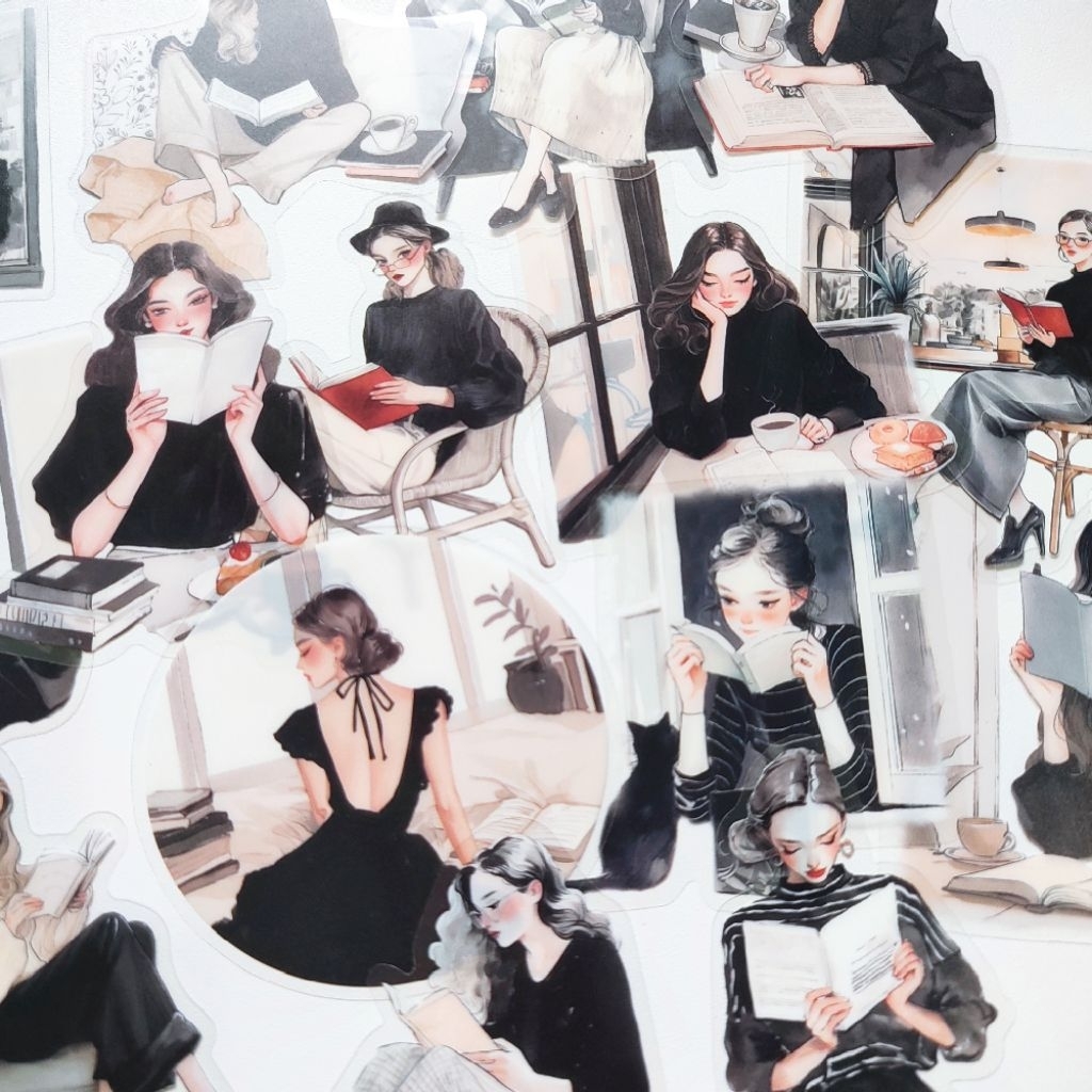 

NONS PROJECT STIKER JOURNALING WATERPROOF OLD BOOK LIBRARY