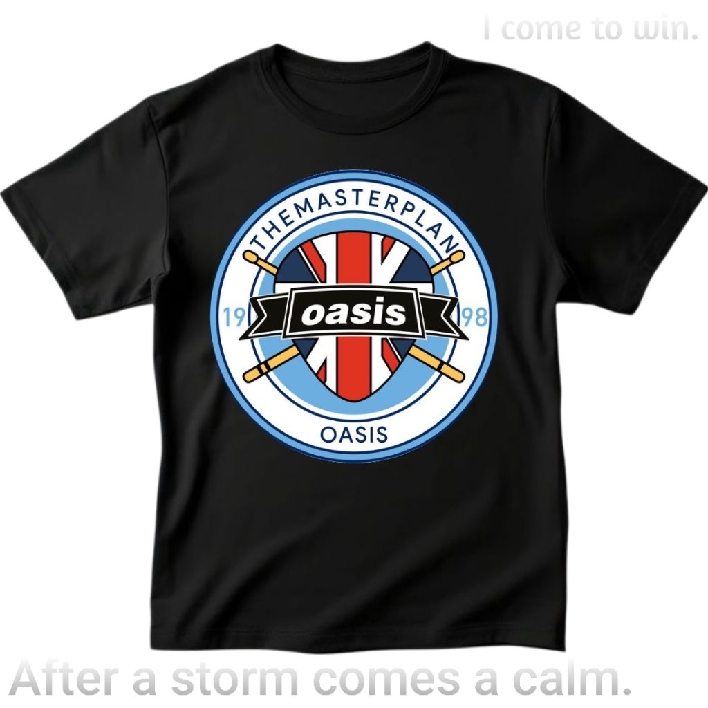 Kaos Distro Pria Wanita OASIS The Masterplan Band Rock Inggris 1998 Retro Fashion Tshirt Unisex Leng