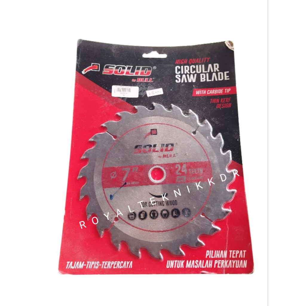 Mata serkel solid/ Pisau gergaji 7"