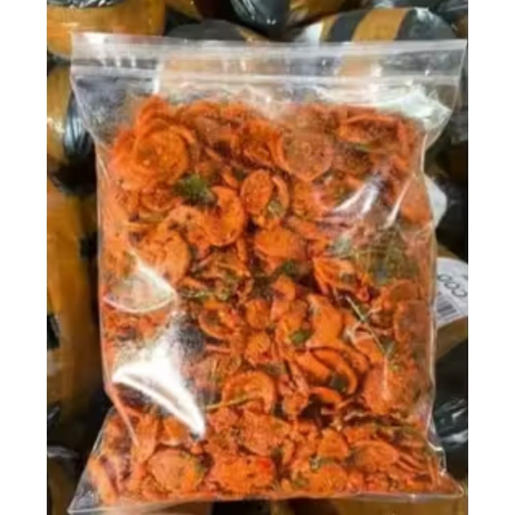 

Sosis Goreng bumbu cikruh pedas daun jeruk kemasan1kg