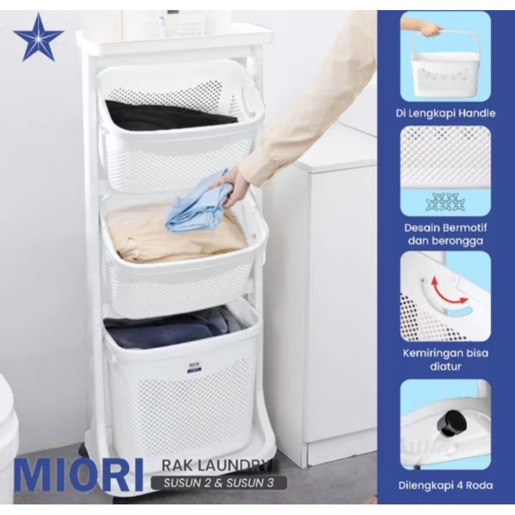RAK LAUNDRY MIORI  SUSUN 3/ RAK SERBAGUNA