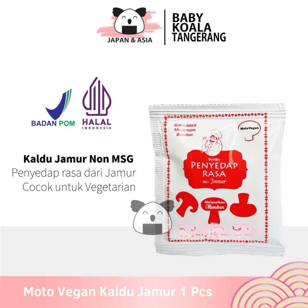 

MOTO VEGAN Kaldu Jamur Non MSG Sachet 1 Pcs│ Bukan Totole -BKT