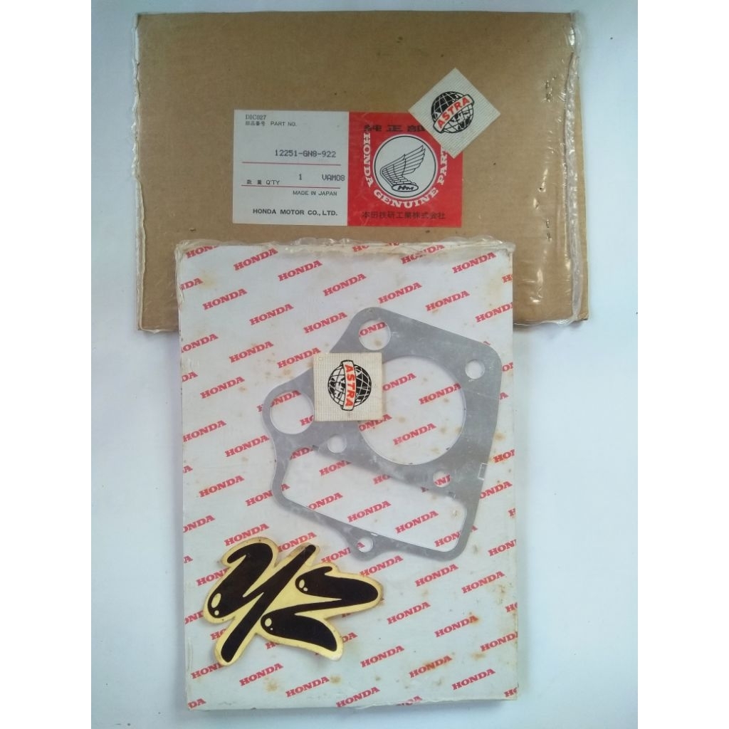 gasket perpak paking blok piston honda Astrea 800 astrea star original baru 12251-GN8-922