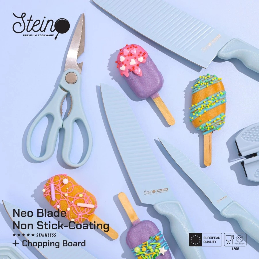 Pisau Set / Steincookware Pisau Neo Blade Set 6 in 1 P/ STEINCOOKWARE Neo Blade (PISAU SET +TALENAN)
