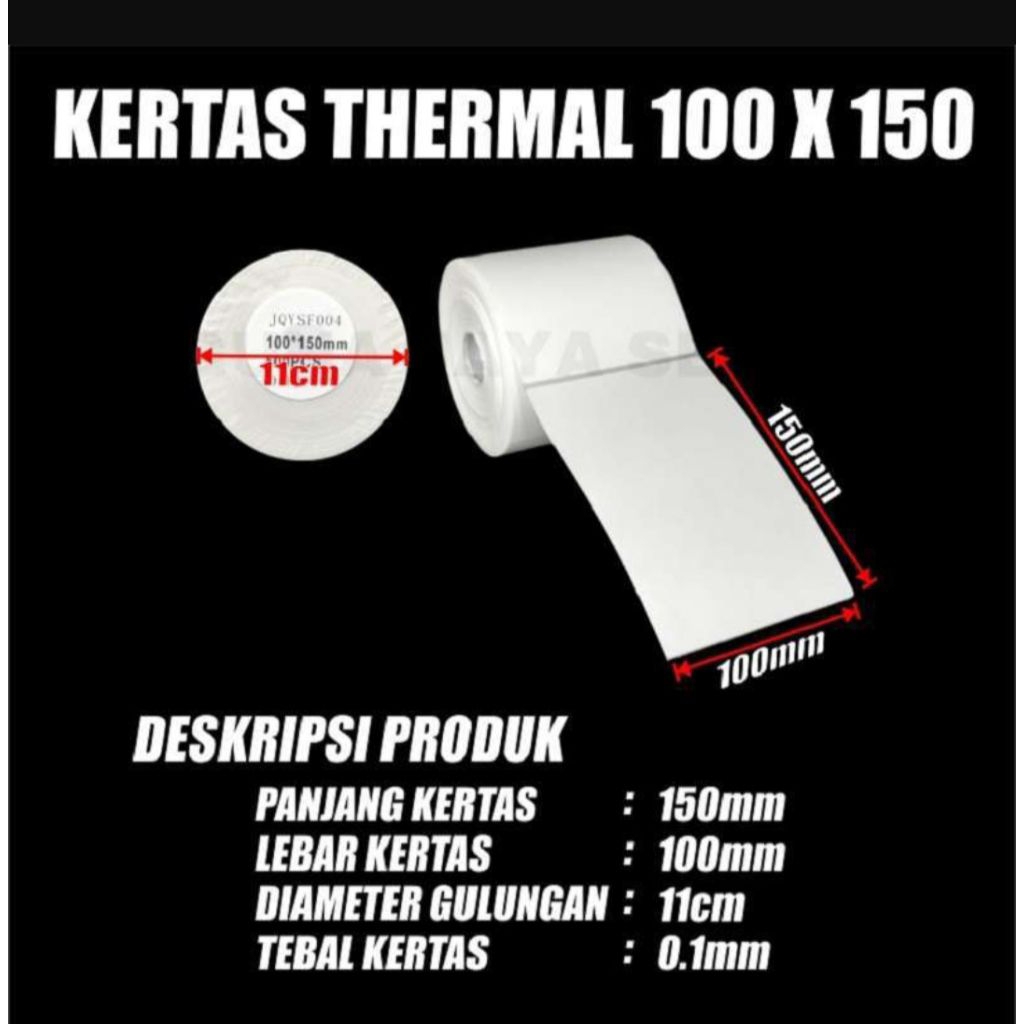 

Kertas thermal 100x150 - kertas resi - kertas olsho - kertas thermal