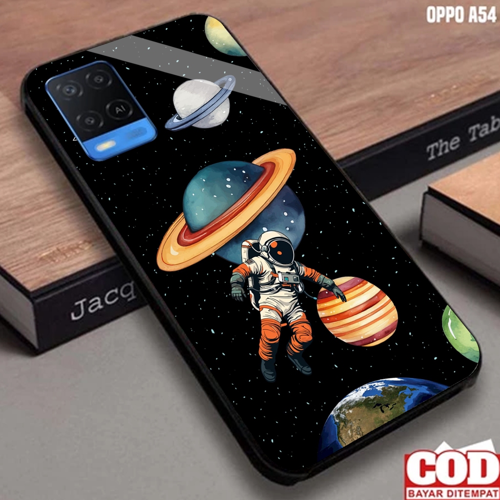 Softcase Glass Oppo A54  - Softcase Motif ASTORONOT  - Softcase Glossy - Softcase Glass - Softcase A