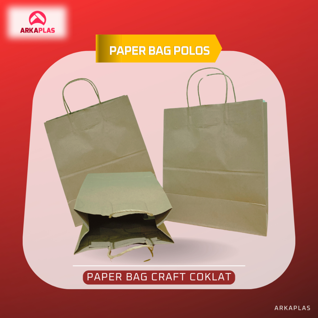 

ARKAPLAS Paper Bag Coklat Craft Polos