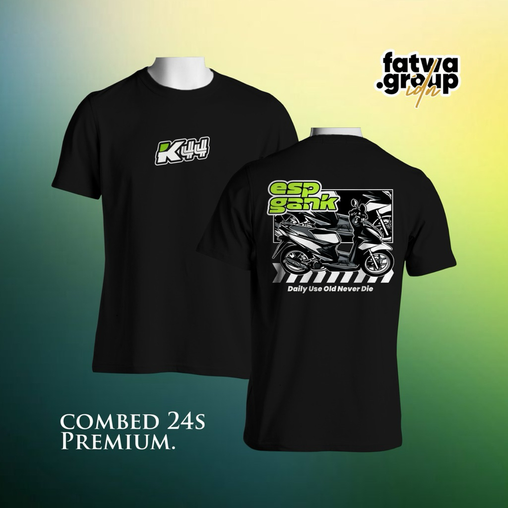 KAOS DISTRO K44 HONDA BEAT - Esp Gank Unisex Cotton Combed