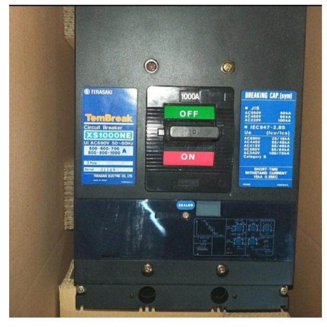 MCCB TERASAKI XS1000NE 1000A 3P65kA MCCB TERASAKI XS1000NE 1000A 3P65kA