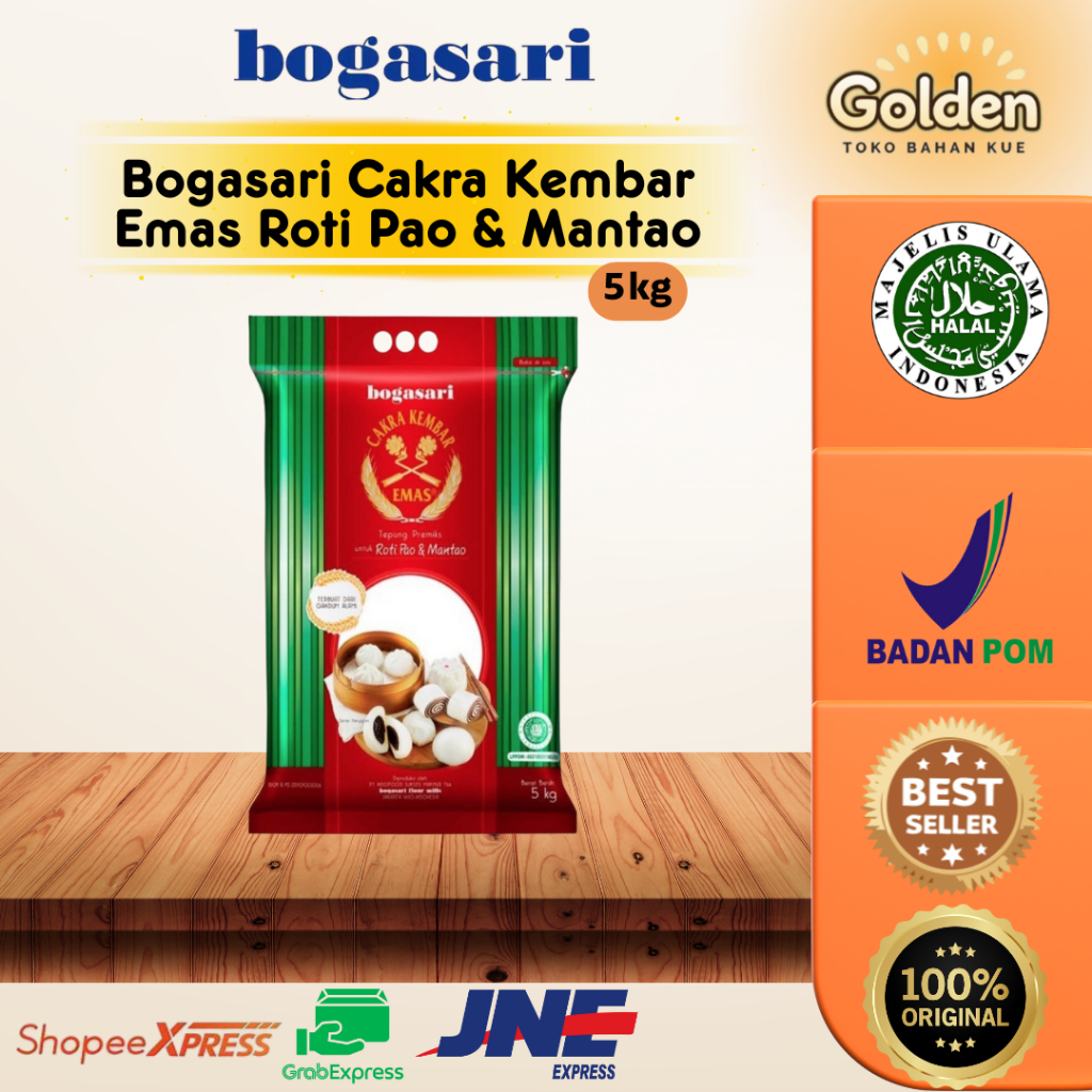 

Bogasari Cakra Kembar Emas Roti Pao & Mantao 5 kg