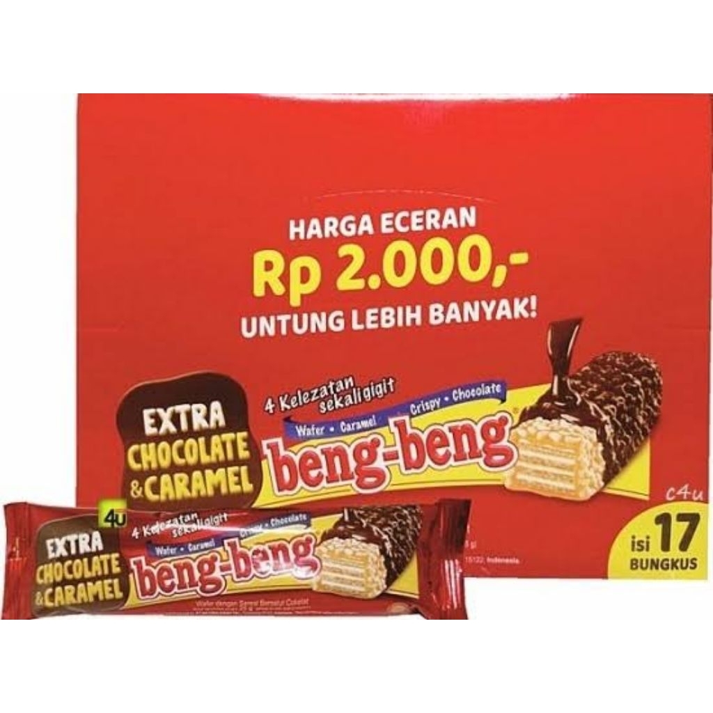 

Beng beng chocolate Wafer crips isi 17 pcs x 25gram