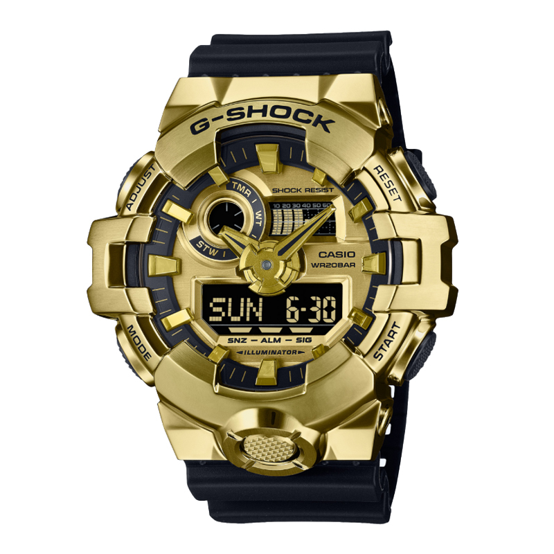 Casio Gshock GM-700G-9ADR Gold Black Resin Jam Tangan Pria Original