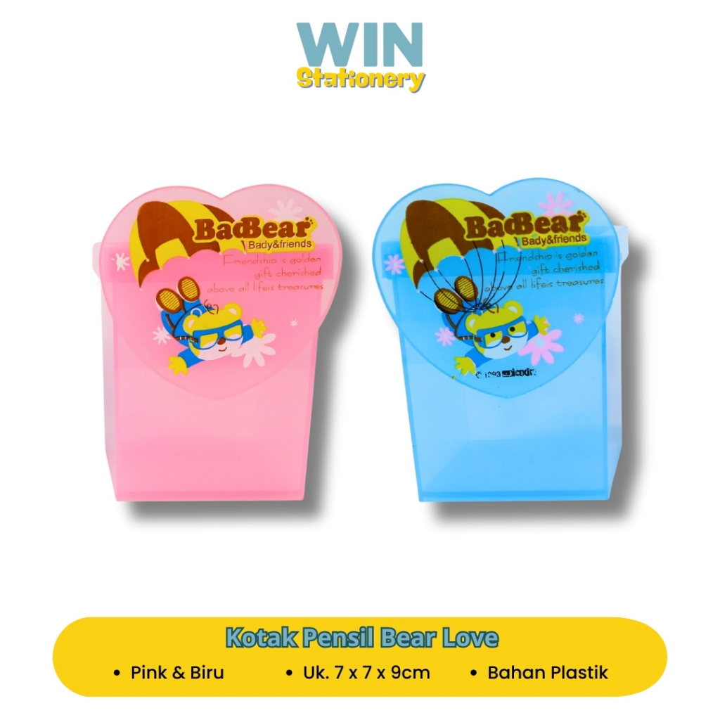 

Kotak Pensil Rak Pensil Storage Plastik Bear Love