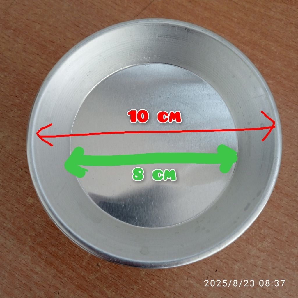 Set 1 Lusin ( 12 pcs ) Cetakan Loyang Bolu Lipat Pizza Pie Susu Roti Mini Bundar 8 cm Tatakan Alumun