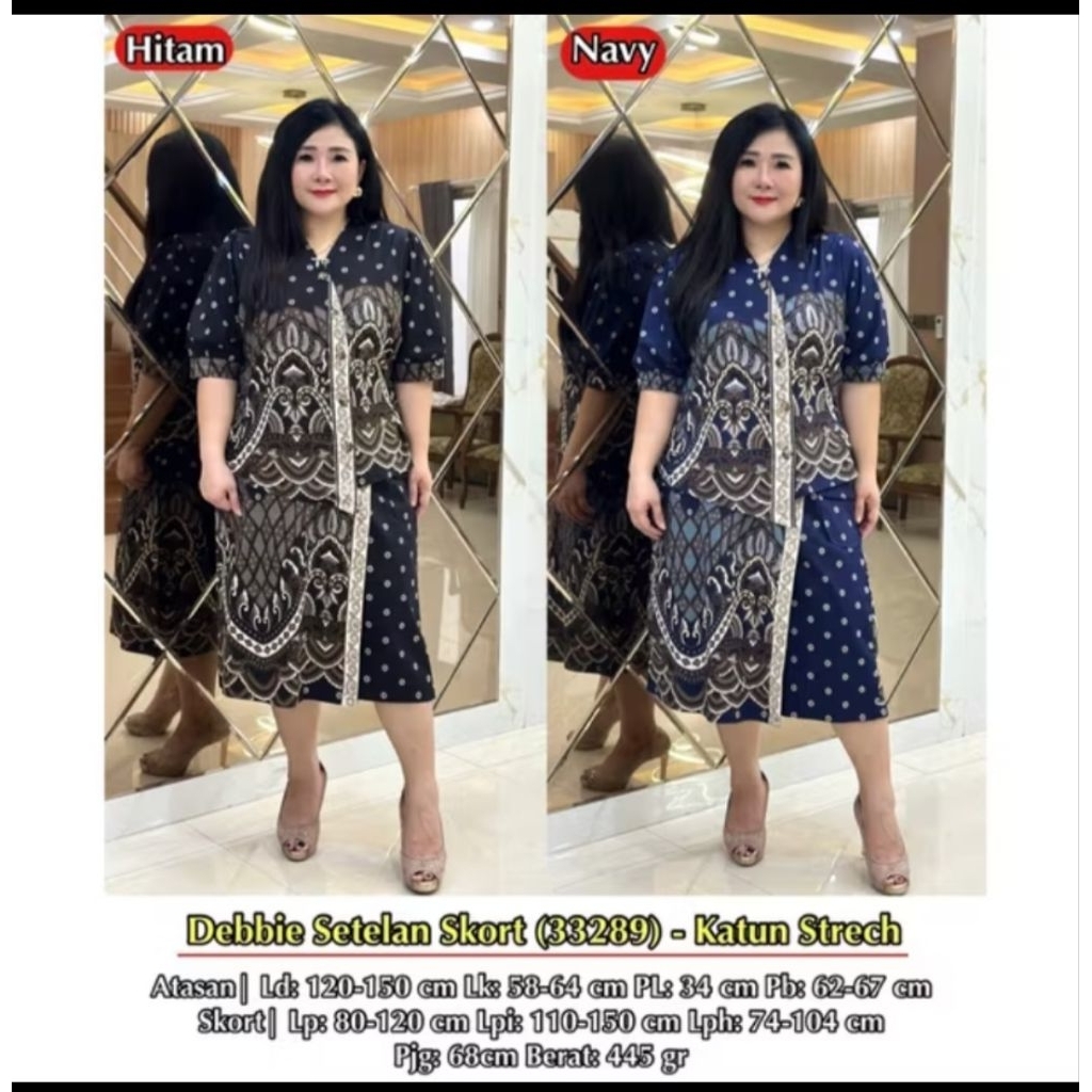 Setelan batik rok celana jumbo