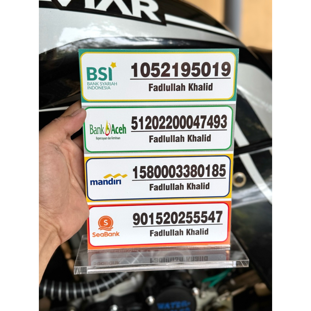 

UKURAN 15x20cm BISA CUSTOM REKENING AKRILIK PAPAN MEJA / INFO PAPAN MEJA