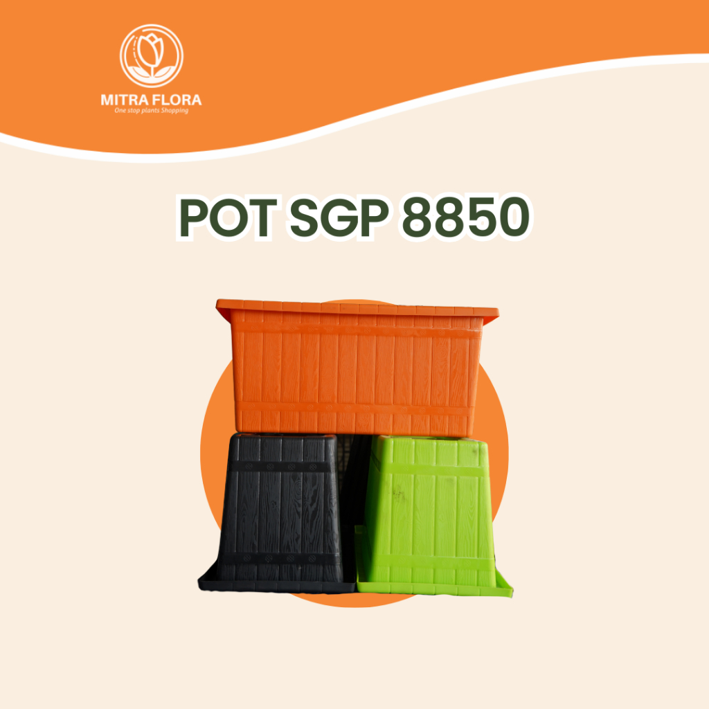 Pot Segi Panjang Gentong SGP  8850 Pot Tebal Tanaman Hias & Sayuran
