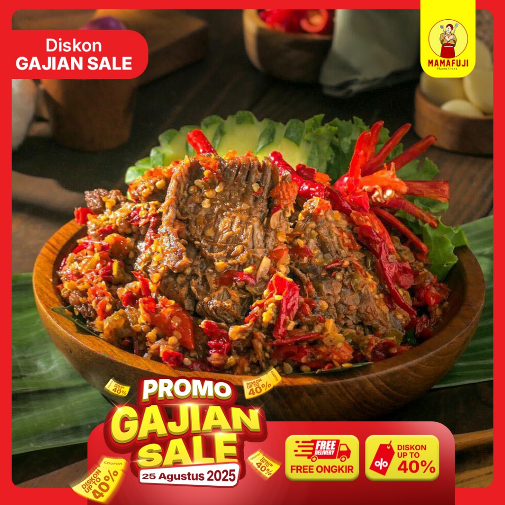 

PagaMart [NEW PRODUCT] Mamafuji - Dendeng Lambok (Basah) 200gr / Dendeng Daging Sapi Khas Minang