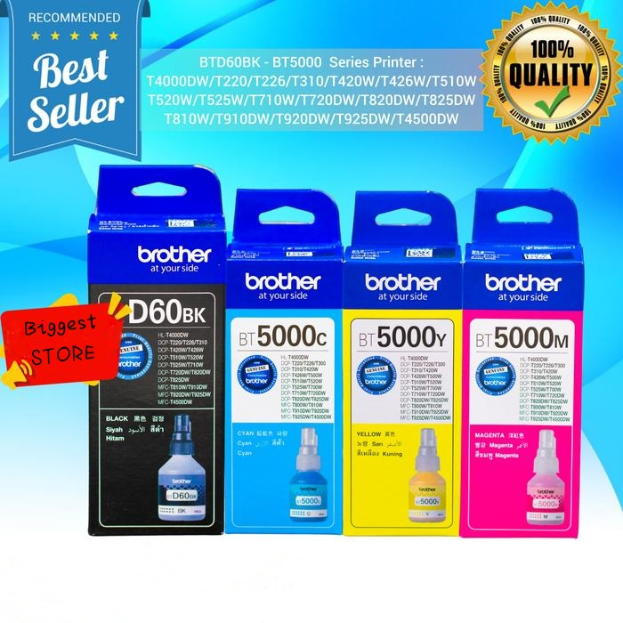Tinta Brother BTD60BK BT5000 PREMIUM Untuk Printer T4000DW,DCP-T220,DCP-T310,DCP-T420W,DCP-T510W