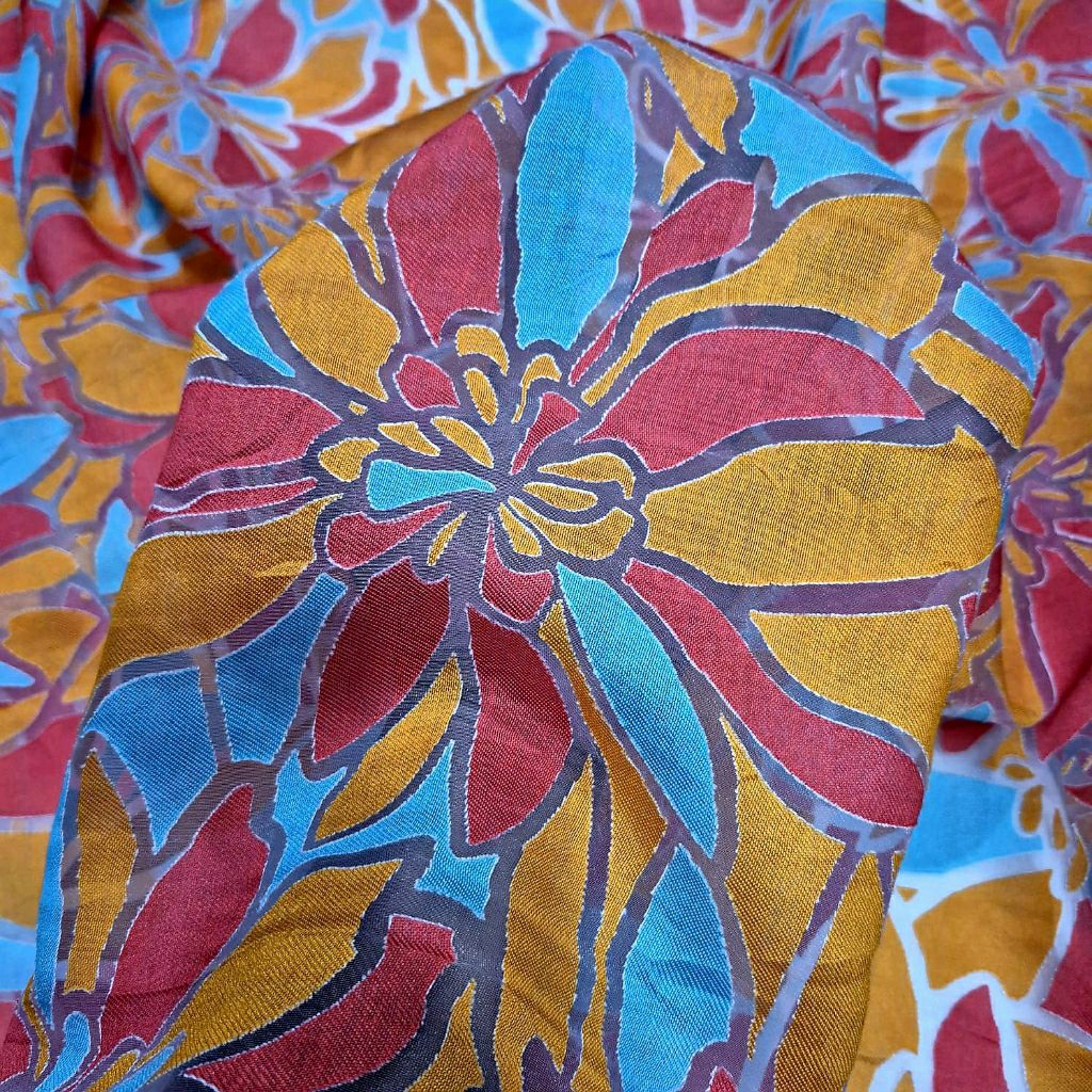 KAIN ORGANZA PREMIUM MOTIF BUNGA - KAIN ORGANZA MOTIF BUNGA - KAIN ORGANZA EMBOS MOTIF BUNGA HARGA/0